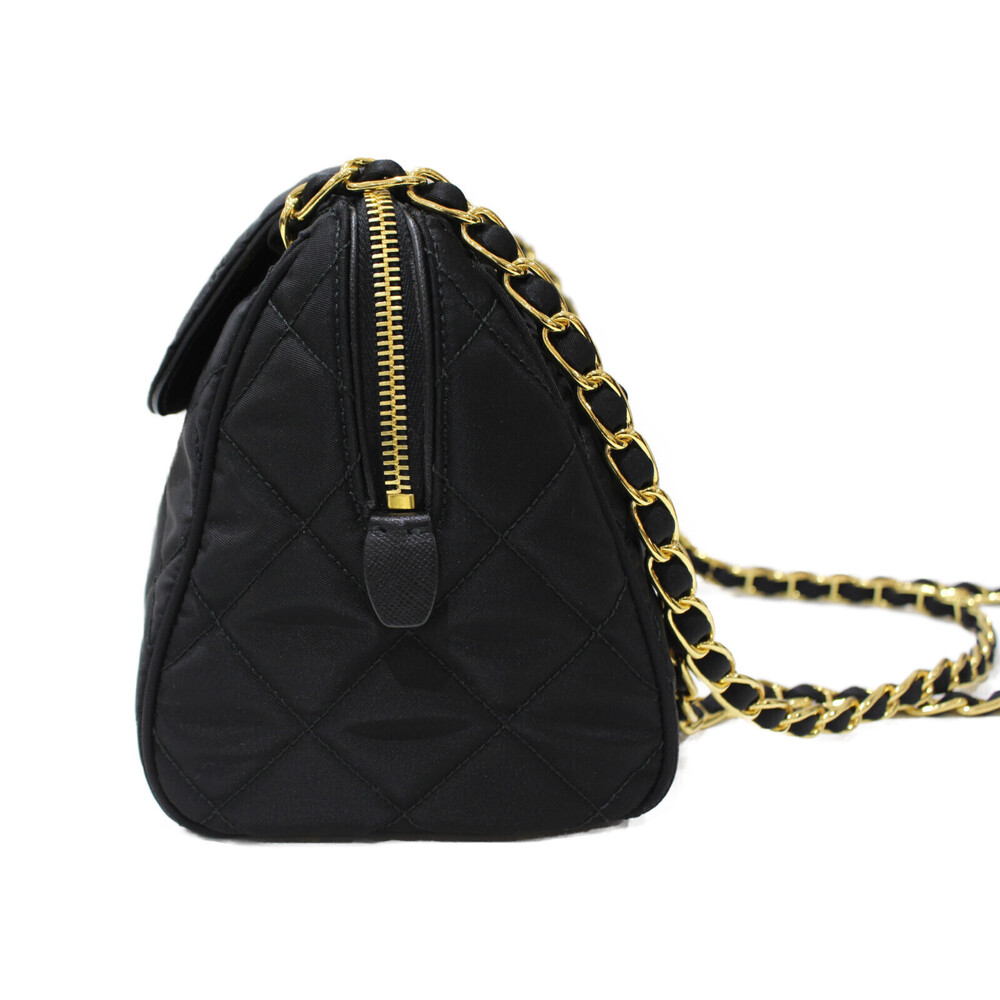 Prada Bag Double Key Chain Shoulder Cadena Black